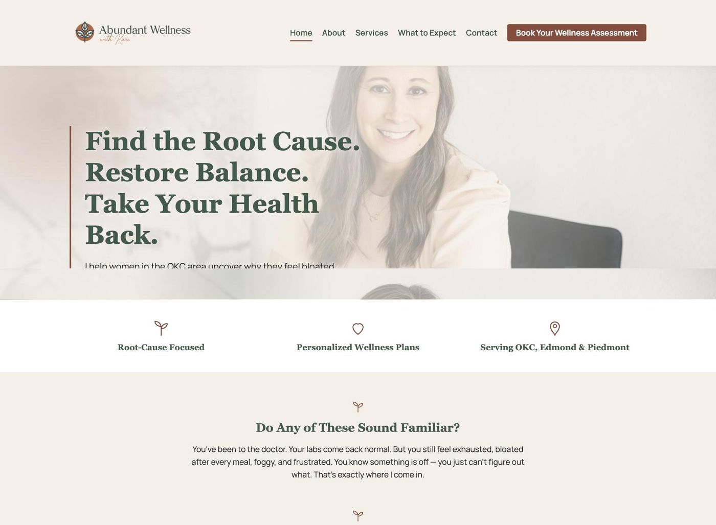 Abundant Wellness website