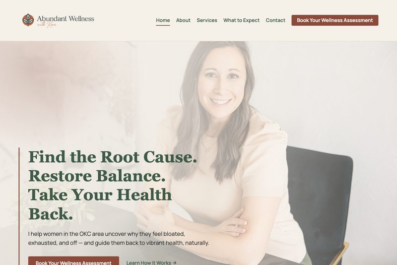 Abundant Wellness with Kari website