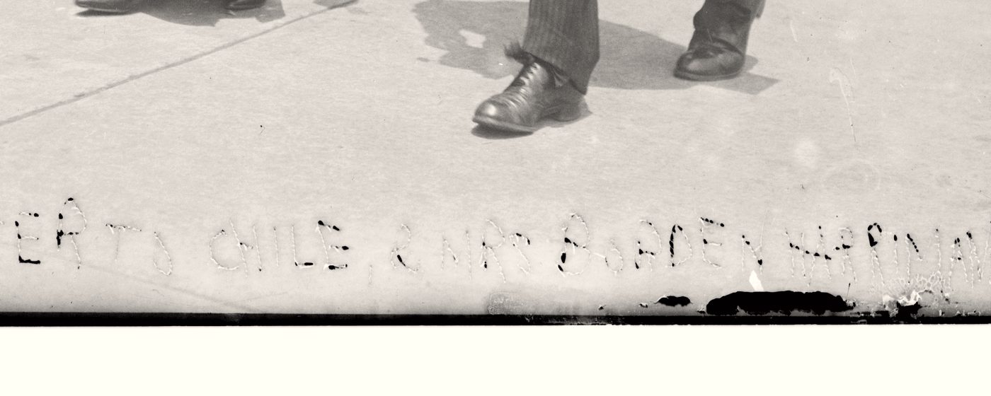 A faint handwritten caption naming Mr. and Mrs. Borden Harriman, source of the ampersand