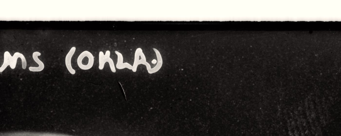 The handwritten caption Gov. R.L. Williams (OKLA), source of the parentheses