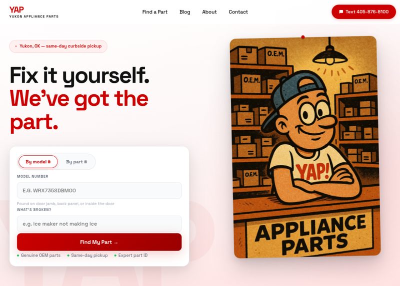 YAP — Your Appliance Parts storefront